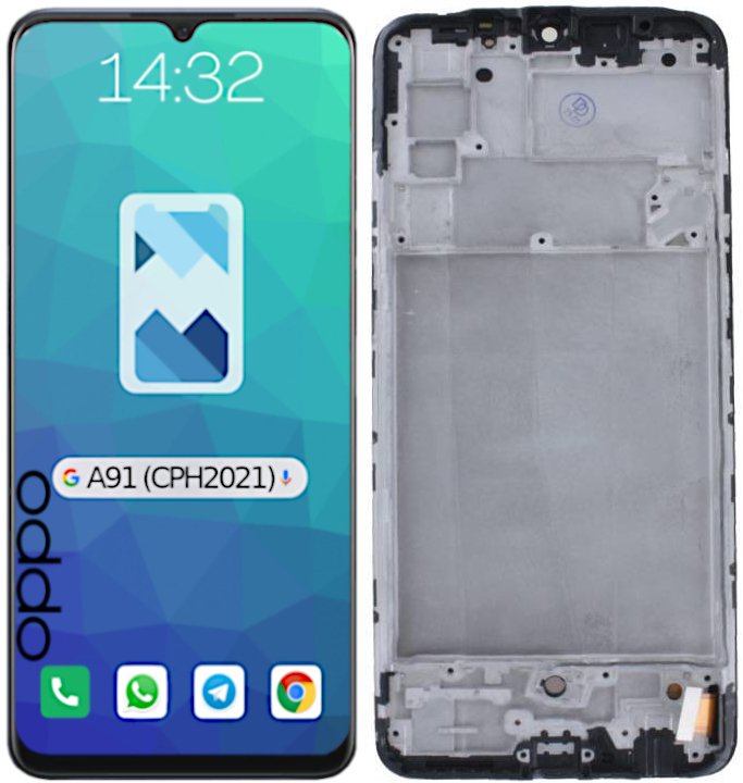 Wyświetlacz LCD Ekran Szybka Dotyk do Oppo A91 CPH2021 | Oled RAMKA