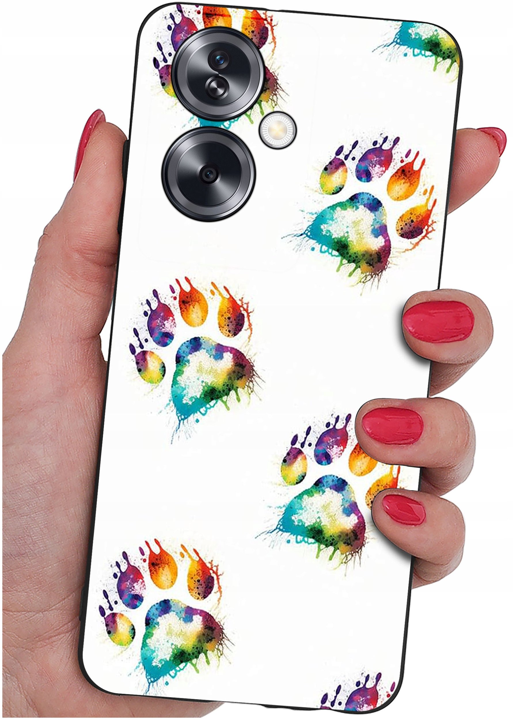 ETUI do Oppo A79 5G WZORY |SILIKONOWE MATT CASE + SZKŁO ochronne 9H