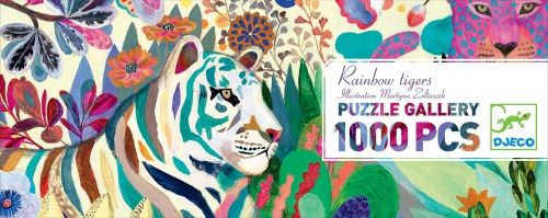Djeco Djeco Rainbow tigers - puzzle artystyczne