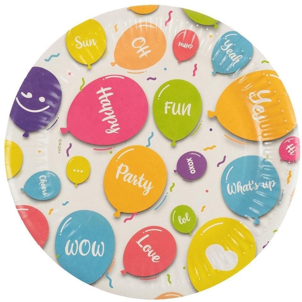 Talerze papierowe Happy Balloons 8szt