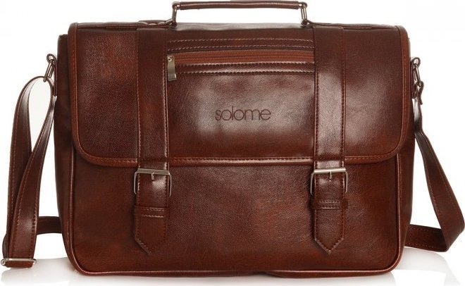 BRĄZOWA LISTONOSZKA MĘSKA TORBA NA RAMIĘ SOLOME DITROIT