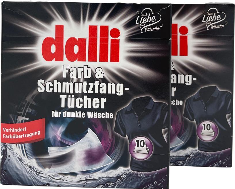 Dalli Werke Zestaw: 2x Chusteczki do prania Dalli do tkanin czarnych po 10szt