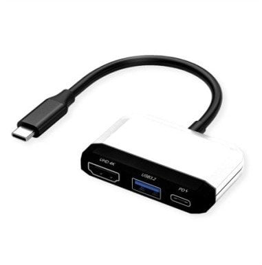 VALUE Stacja dokująca typu C, 1x HDMI 4K30, 1x USB 3.2 Gen 1 A, 1x typu C (PD)