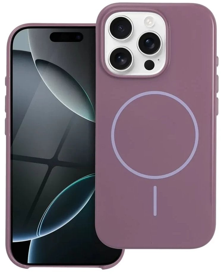 Glossy Mag Cover kompatybilny z MagSafe pasuje do IPHONE 16 PRO fioletowy