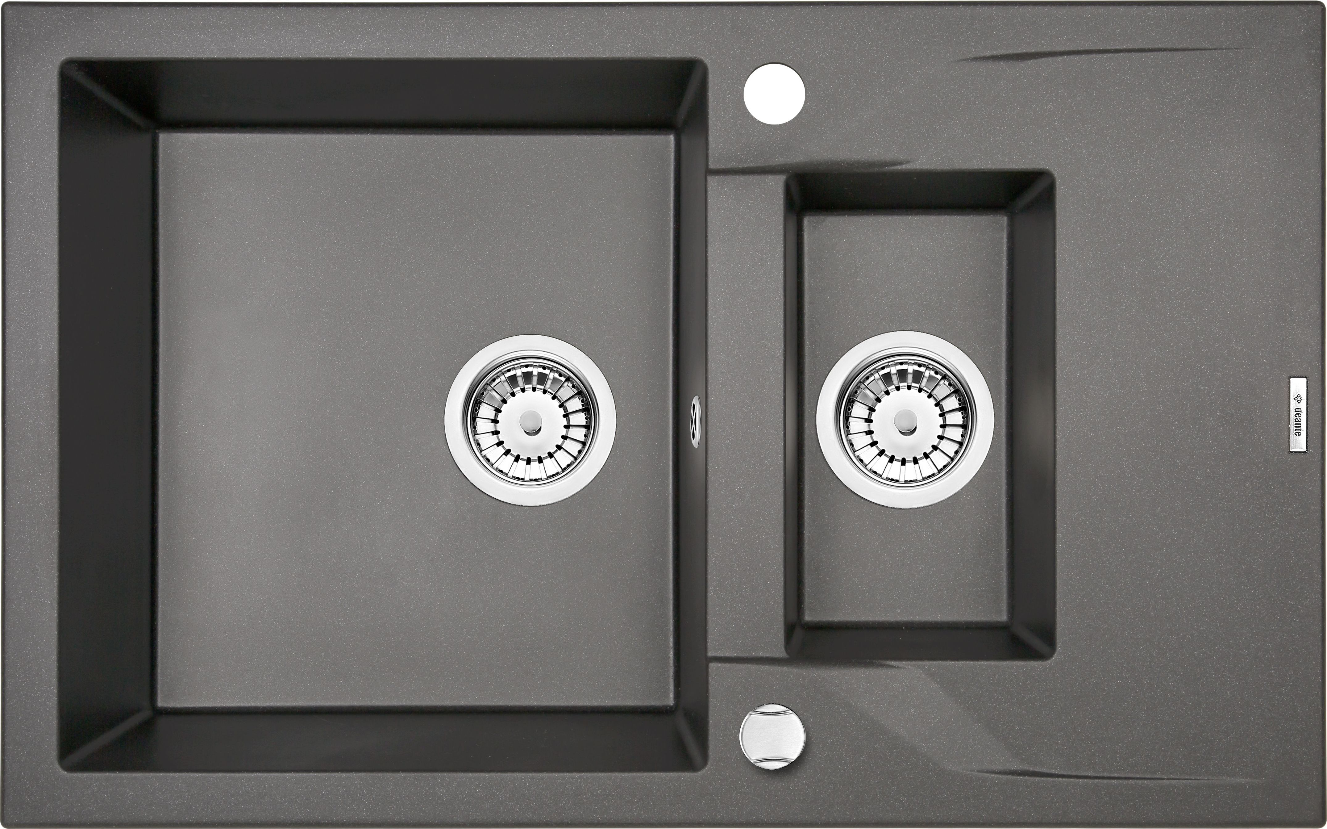 Zlewozmywak Deante ZLEW.ANDANTE ANTRACYT MET. GRANIT 1,5K Z/O 780X490X194+SPACE SAVER