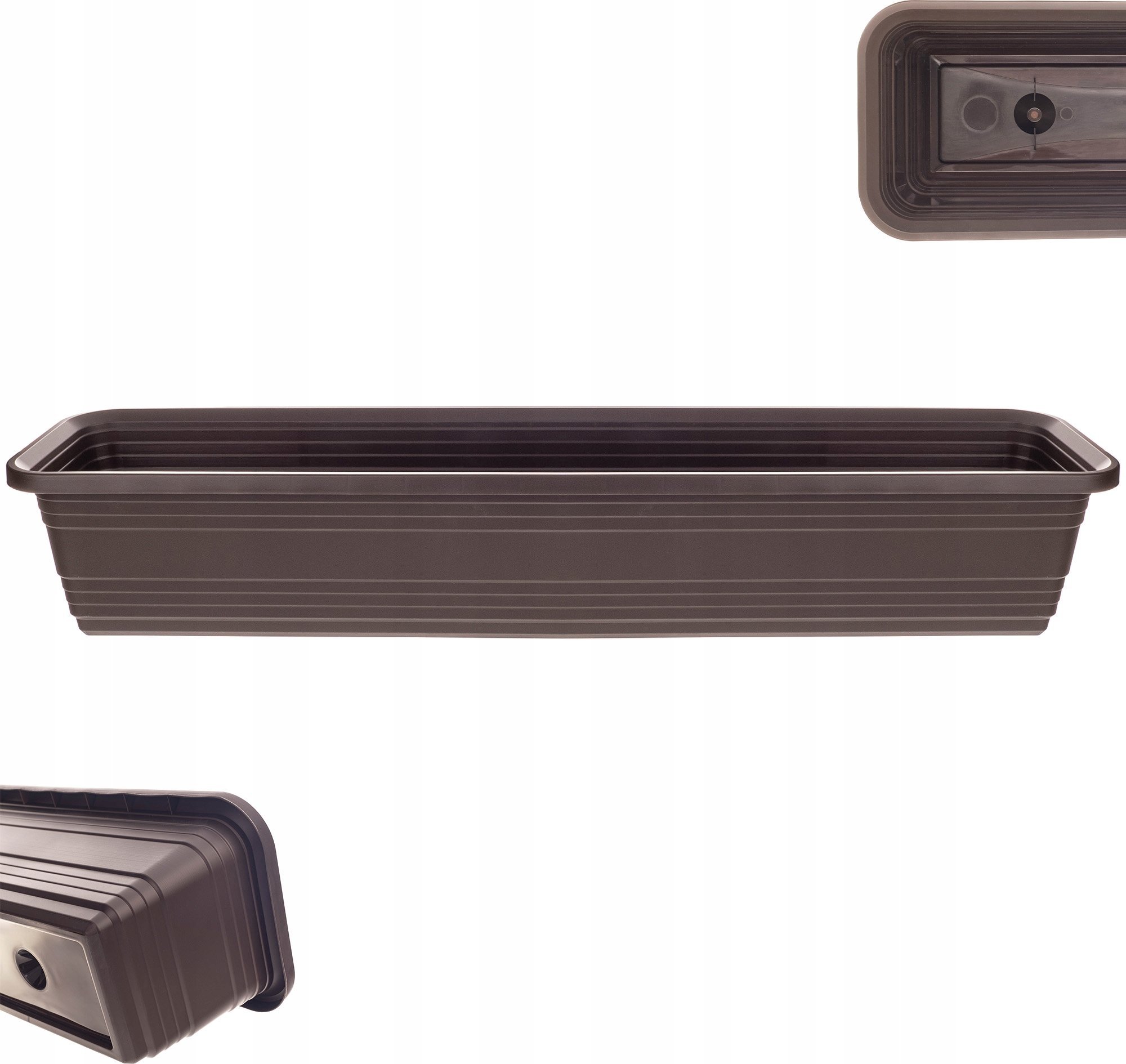 KADAX Skrzynka Balkonowa Doniczka Donica 80cm mokka Skrzynia Na Kwiaty