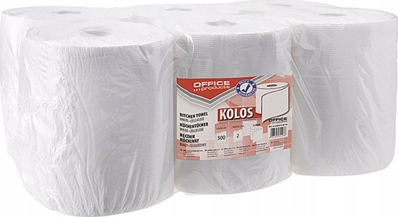 Office Products Ręczniki kuchenne celulozowe OFFICE PRODUCTS Kolos, 2-warstwowe, 500 listków, 6 rolek