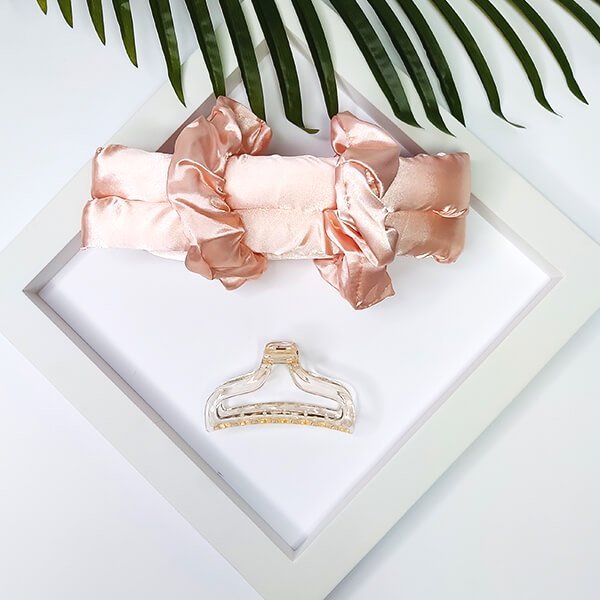 Wałek satynowy do robienia loków Yeye Brzoskwiniowy