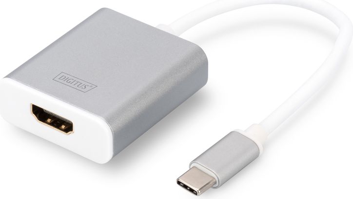 Adapter USB Digitus USB-C - HDMI Srebrny (DA-70836)
