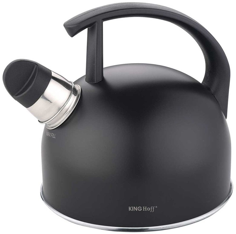 CZAJNIK 1,5L Z GWIZDKIEM KINGHOFF KH-1897 CZARNY MAT
