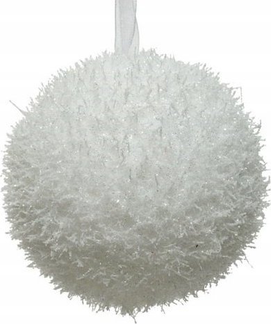 Kaemingk Bombka choinkowa zawieszka na choinkę 8cm biała