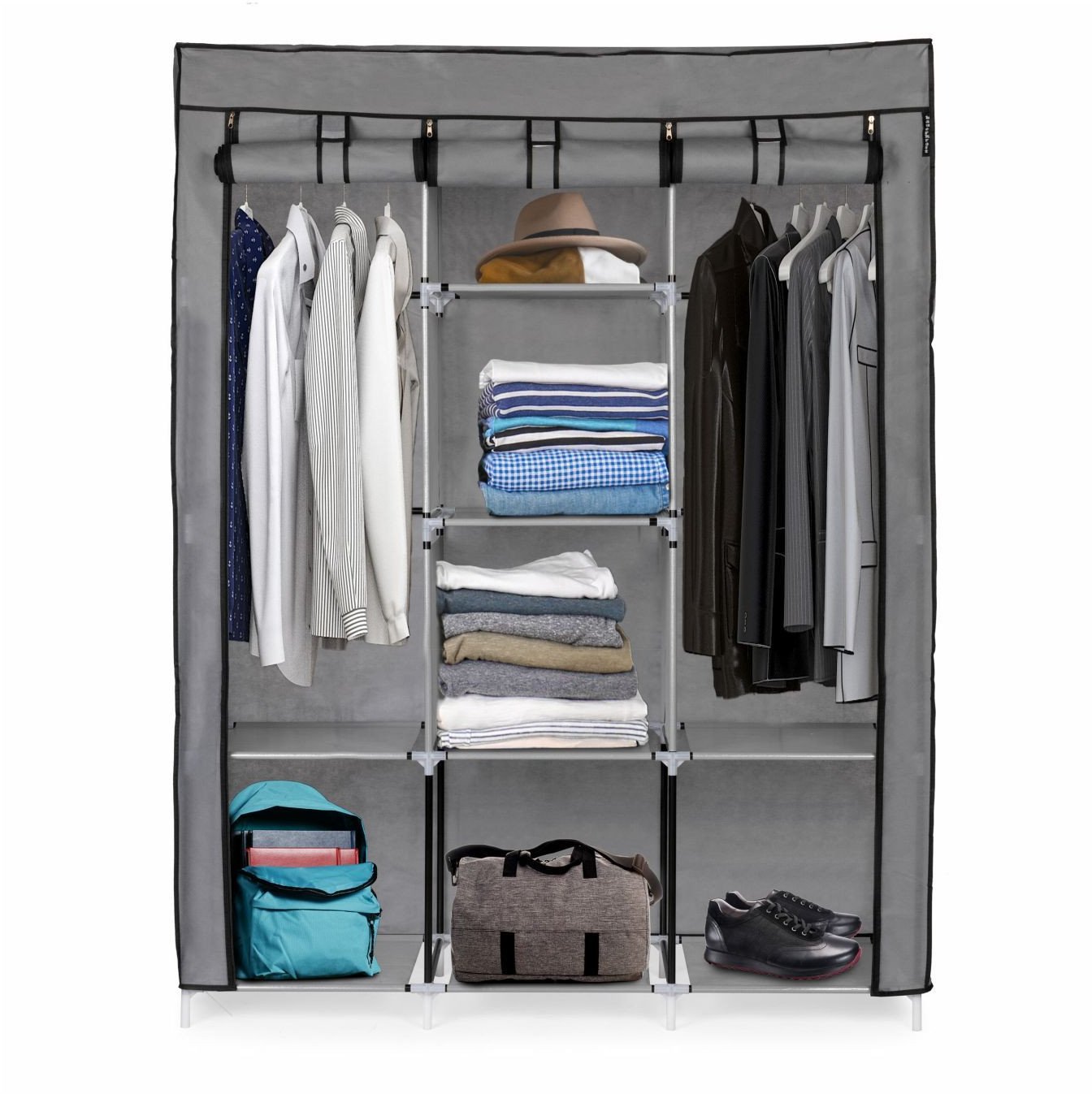Składana szafa tekstylna, materiałowa garderoba XXL
