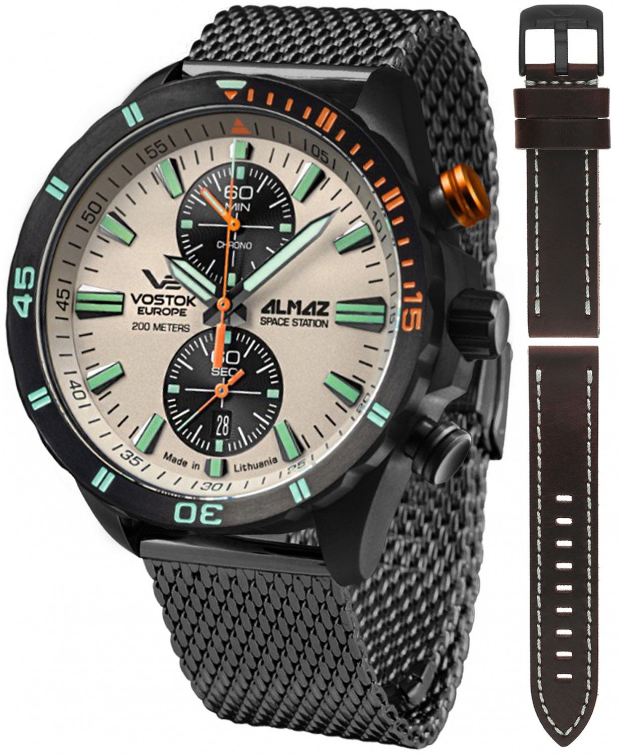 Zegarek męski Vostok Europe 6S11-320C677B czarny
