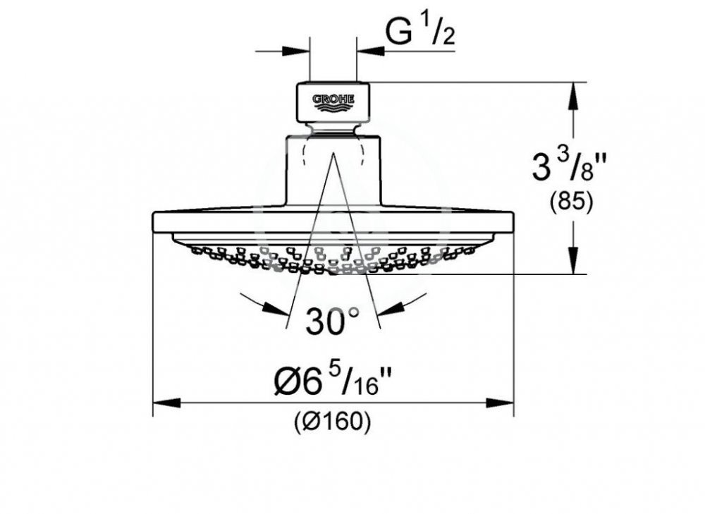 Deszczownica Grohe EUPH Cosmopolitan Ø160mm fast deszczownica