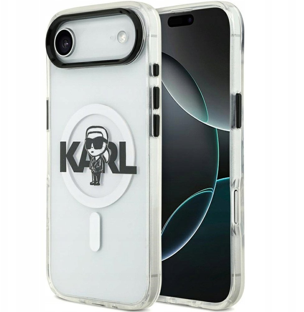 Etui Karl Lagerfeld IML Karl Sketch Logo MagSafe do iPhone 17 Air - przezroczyste