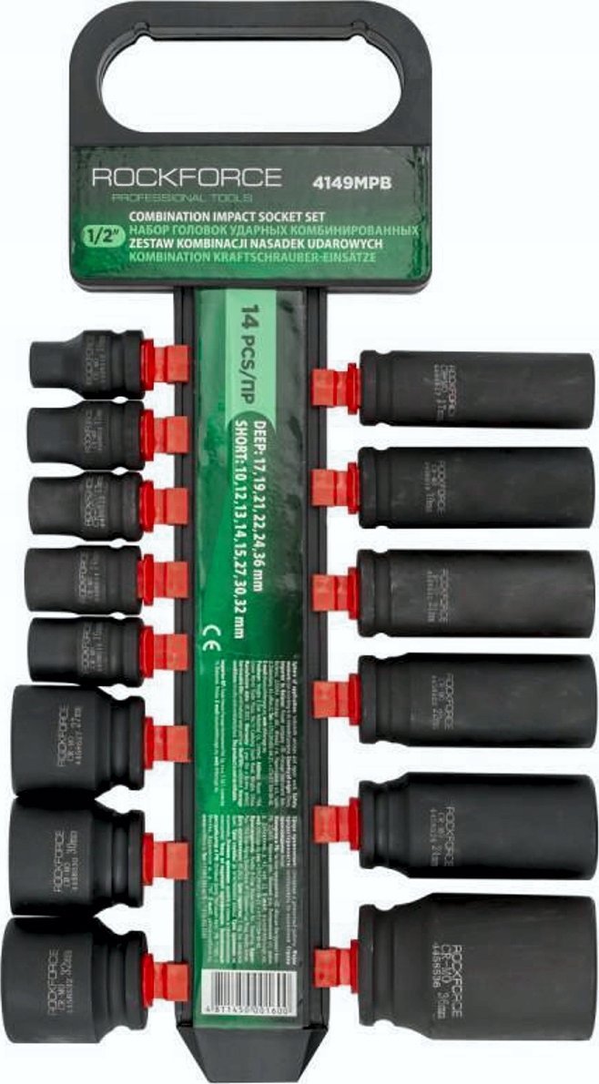 King Tony ROCKFORCE NASADKI UDAROWE kpl. 14el. 1/2"