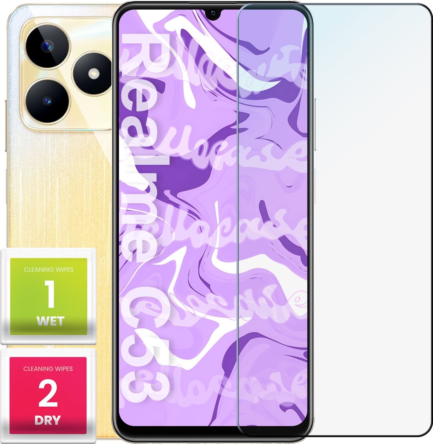 Hello Case Szkło Hartowane do Realme C53 / C51 / Nova 50 (szybka 9H, płaskie 2.5D)