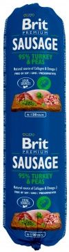 Brit Premium Sausage indyk z groszkiem 800g