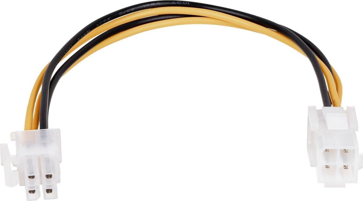 Akyga ATX/EPS 4-pin - ATX/EPS 4-pin, 0.23m, Czarno-żółty (AK-CA-78)