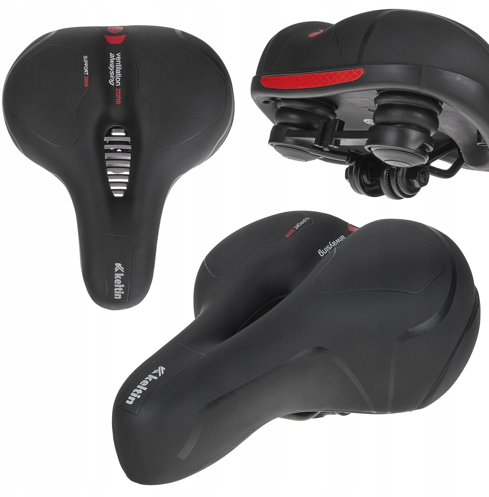 Siodełko rowerowe piankowe z odblaskiem (30)