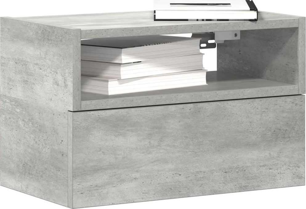vidaXL Wiszące szafki nocne, 2 szt., szarość betonu, 45x26x28,5 cm
