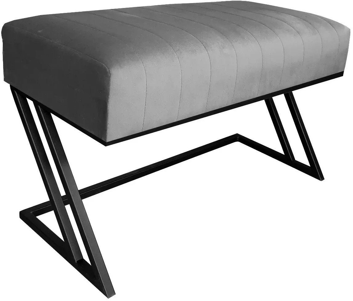Ławka ROZALIA MG VELVET szara ATOS