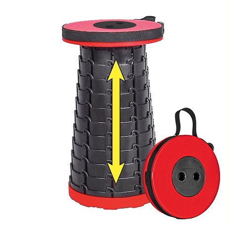 Składane krzesło turystyczne teleskopowe SMARTY wędkarskie czarne