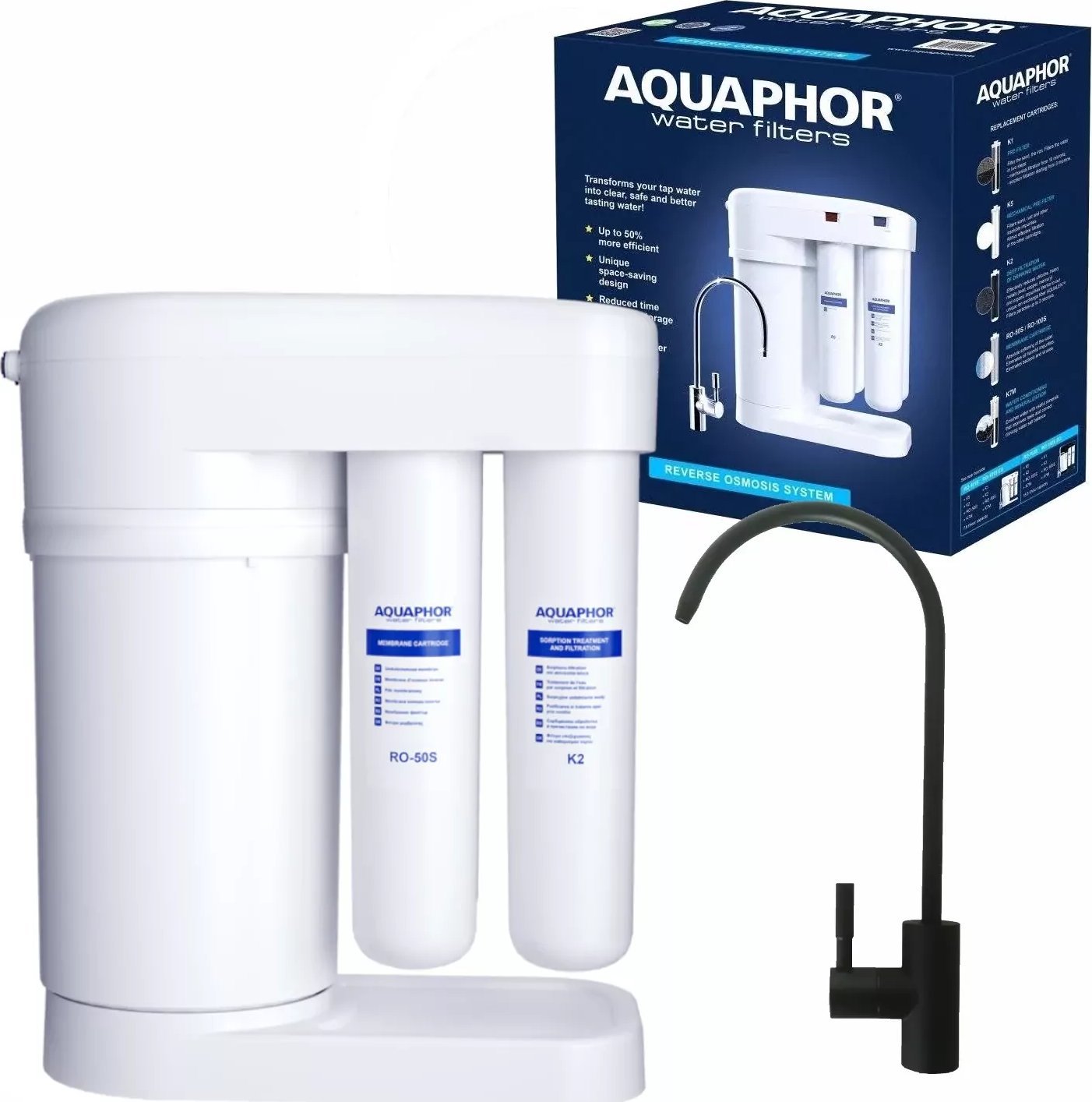 Aquaphor Morion RO-101S Filtr odwróconej osmozy z czarnym kranikiem
