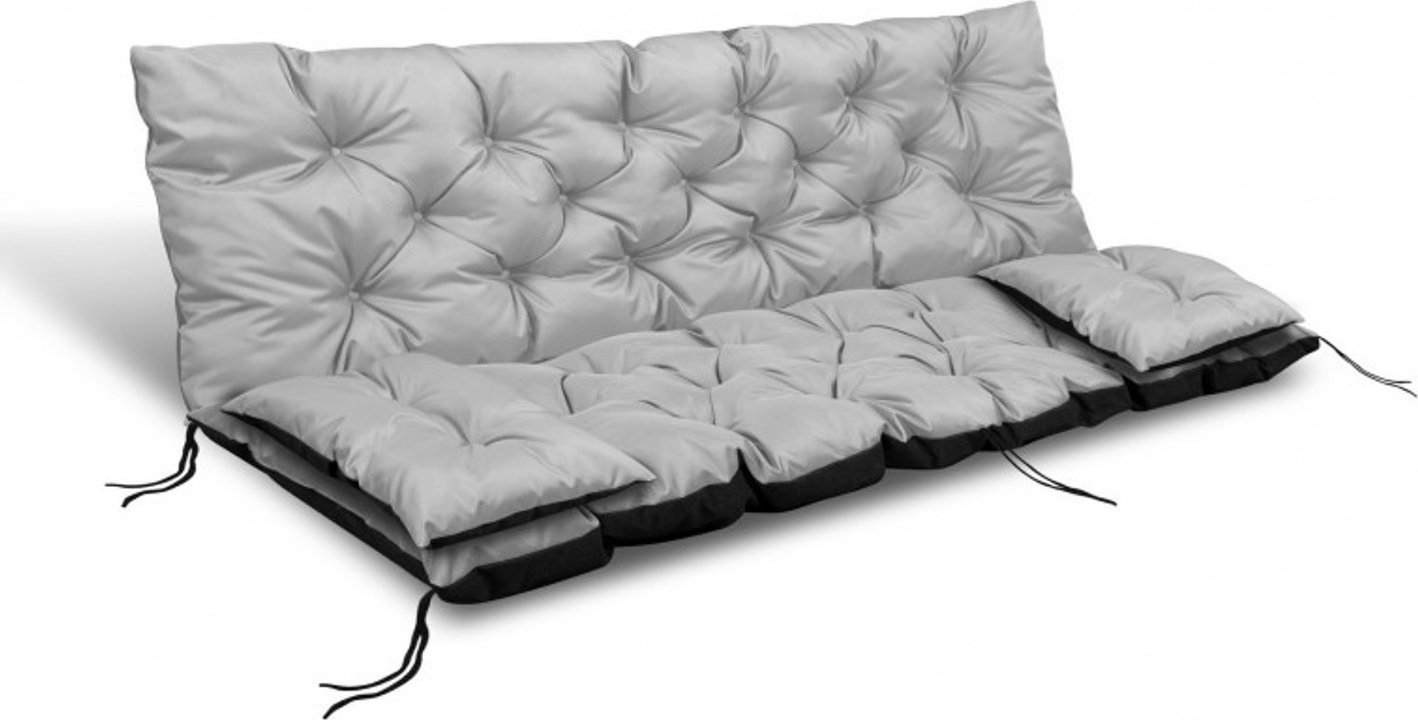 AIO FACTORY ZESTAW OGRODOWY 120x60x50CM + 2 PODUSZKI 42X42 CM JASNOSZARY