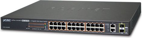 Switch Planet FGSW-2624HPS 24-portowy 24x PoE + 2 x Gigabit TP/SFP Combo