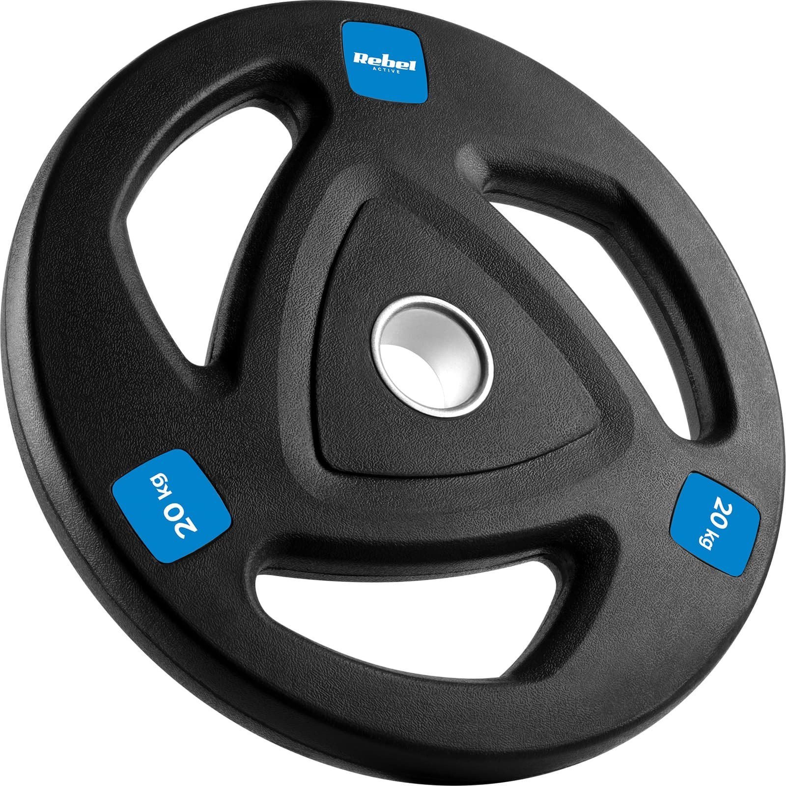 Rebel Obciążenie żeliwne gumowane 20kg, otwór olimpijski 51mm, REBEL ACTIVE