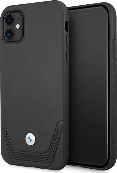 BMW Etui BMHCN61RSWPK iPhone 11 6,1" czarny/black hardcase Leather Perforate
