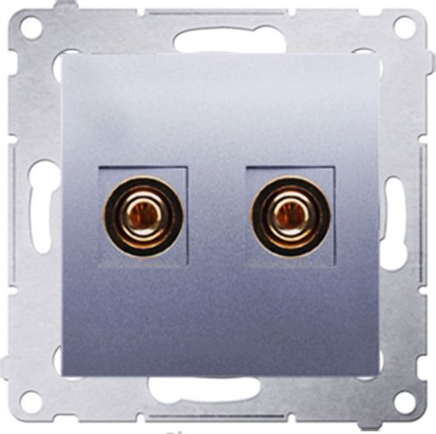 Kontakt-Simon Gniazdo głośnikowe pojedyncze do 6 mm2, srebrny(DGL2.01/43)