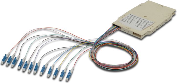 Digitus Professional Splice cassette with 12 pigtails, pre-assembled, LC, OS2 (A-96933-02-UPC)