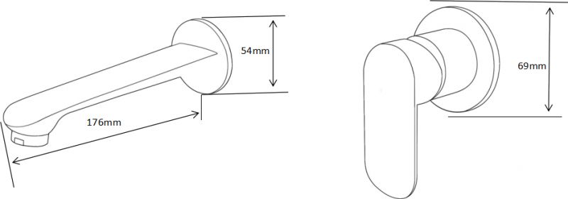 Bateria umywalkowa Mexen Dox podtynkowa chrom