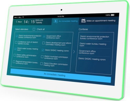 ALLNET MeetinSzarym RGB LED Tablet 13 Zoll RK3399 biały System Android 10 und NFC/RFID