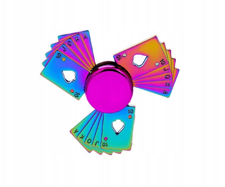 Spinner / Fidget / gadżet antystresowy / karty / kolorowy / poker