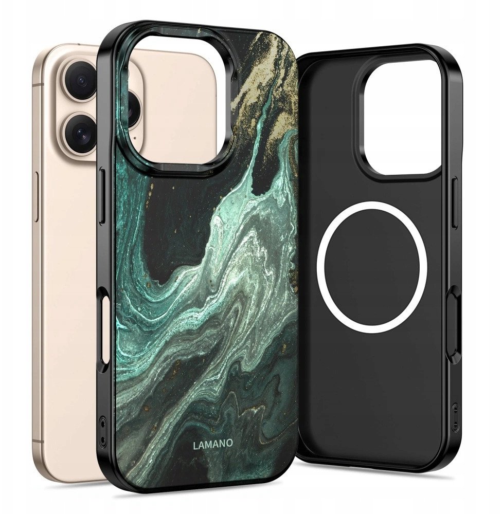 Etui Tech-Protect Lamano MagSafe do Apple iPhone 16 Pro Verde Aura