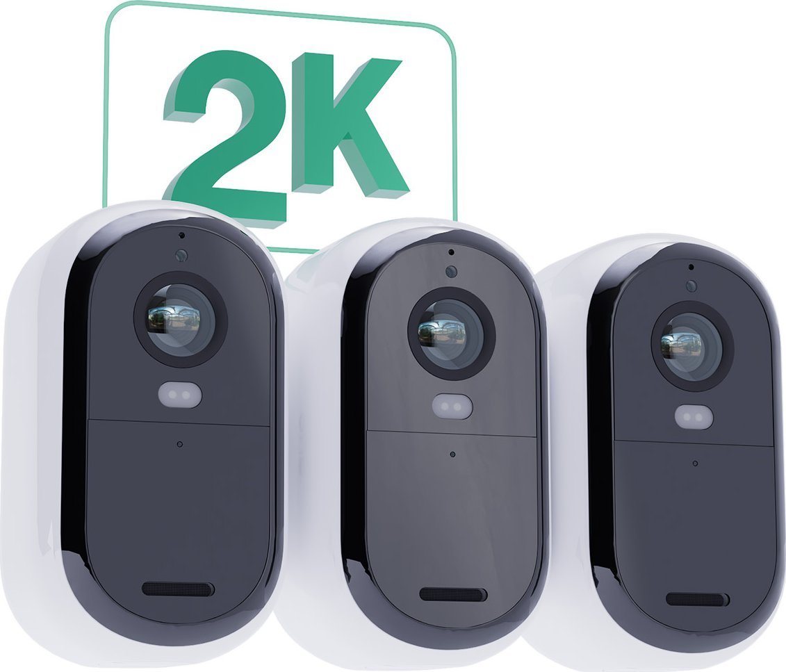 Kamera IP Arlo ARLO ESSENTIAL 2 2K Outdoor Camera 3pack W/3 Solar Panel BNDL