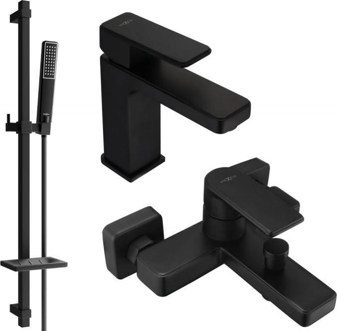 Mexen Mexen Mino DQ72 zestaw wannowy, czarny - 72403DQ72-70