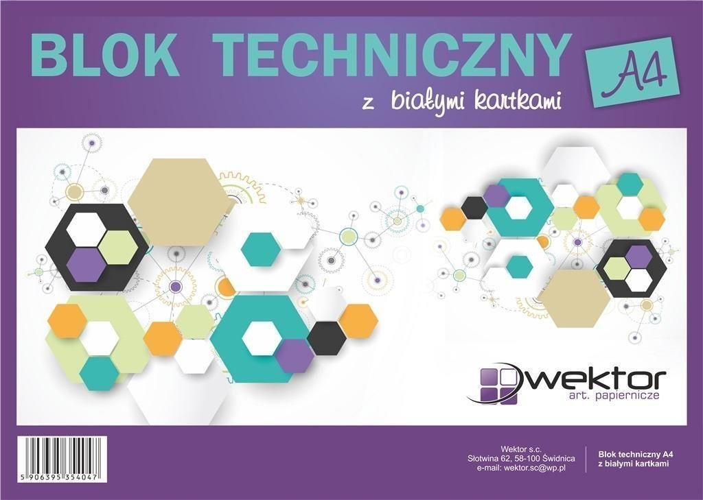 Wektor Blok rysunkowy A4/10K biały (10szt)