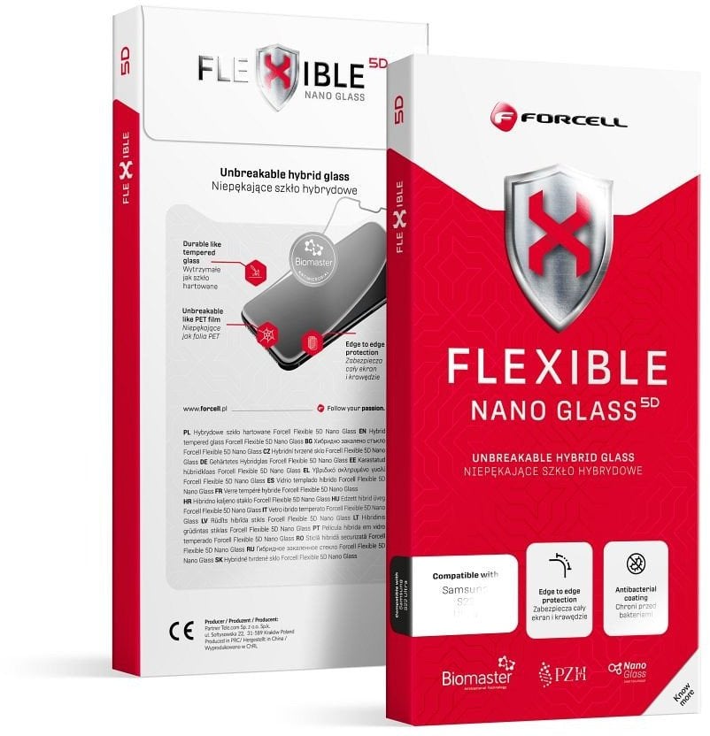 Szkło hybrydowe do iPhone 17/17 PRO Forcell Flexible 5D czarne