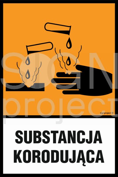 LB005 - Substancja korodująca 100x150