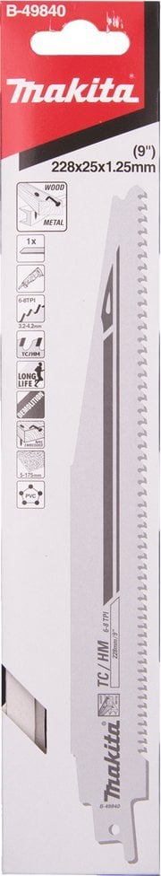 Makita MAKITA SABER SAW BLADE TC/HM 228x1.25mm WOOD, METAL, CHIPBOARD