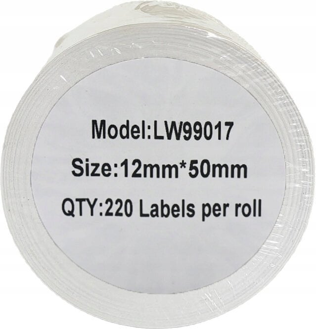 Etykieta DYMO LW 99017 12mm x 50mm 220sz czarny na białym zamiennik S0722460