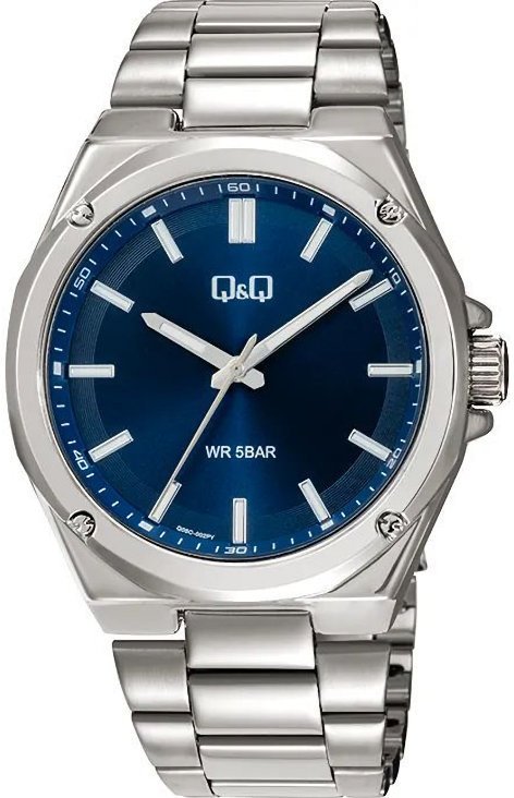 Zegarek Q&Q Q05C-002P męski wodoszczelny niebieska tarcza .
