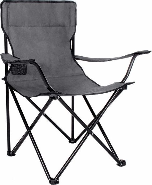 Springos Krzesło turystyczne składane, wędkarskie, szare