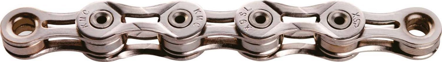 KMC Łańcuch 9-rzęd KMC X-9SL 114-ogniw niklowany (Super Light) z zapinką Uniwersalny