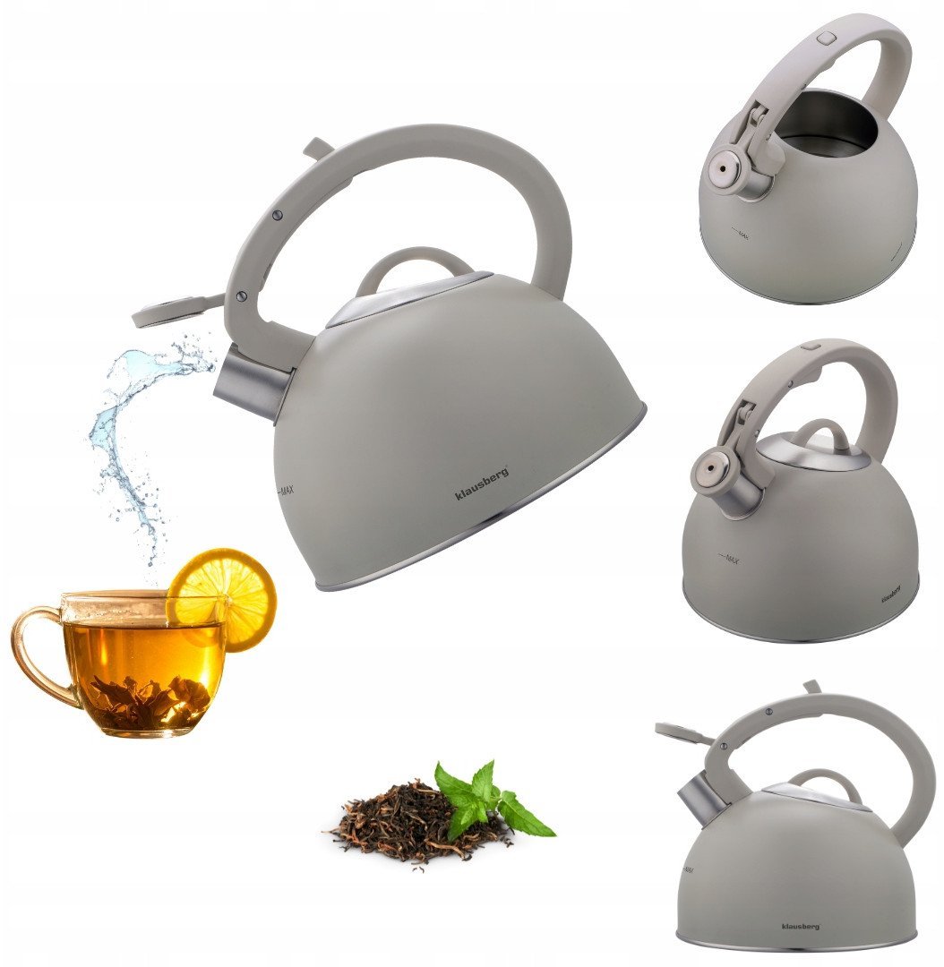 CZAJNIK STALOWY Z GWIZDKIEM 2,5L KLAUSBERG KB-7912