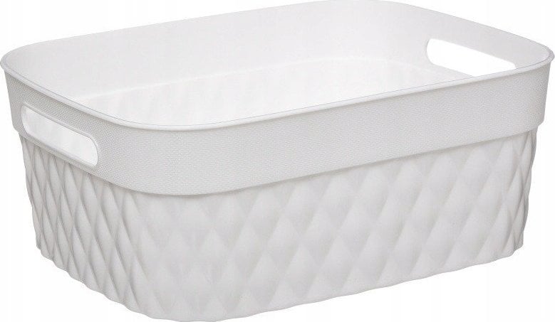 5five Pojemnik prostokątny RECTA, tworzywo sztuczne, 5 l, kolor biały